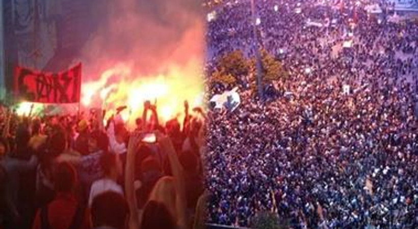 Taksim'e eylemlerden sonra şölen havası hakim!