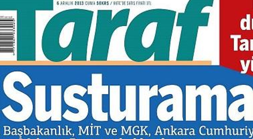 Başbakanlık, MİT ve MGK'nın soruşturması Taraf'ın manşetinde: Susturamazsınız