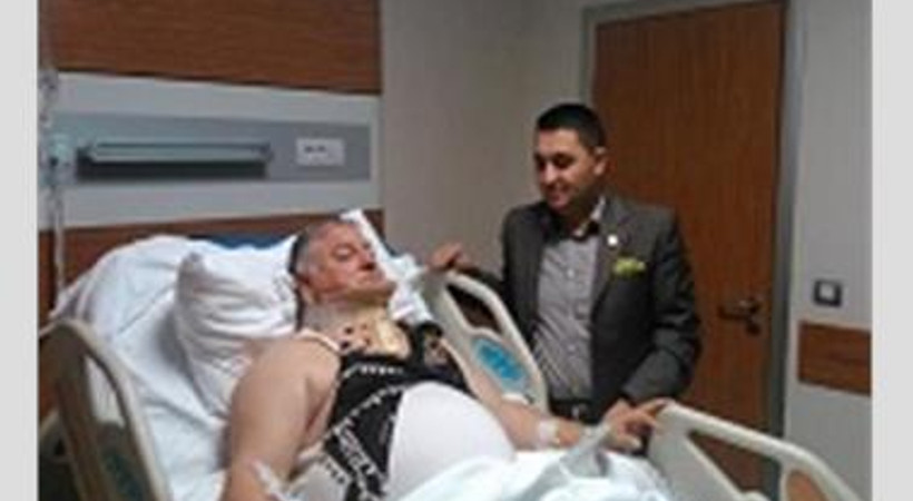DHA muhabirine hastane ziyareti