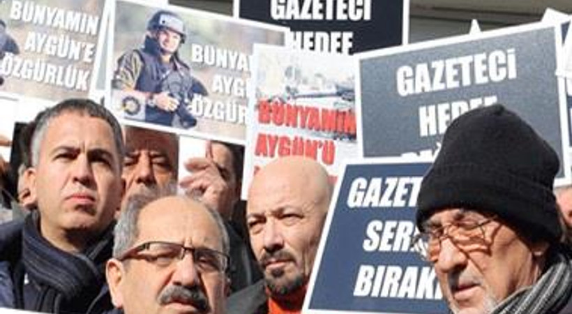 Gazetecilerden Bünyamin Aygün'e özgürlük yürüyüşü!