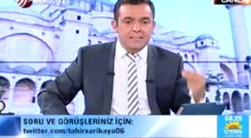 Sunucu, Gezi Parkı pankartı açanlara canlı yayında ateş püskürdü