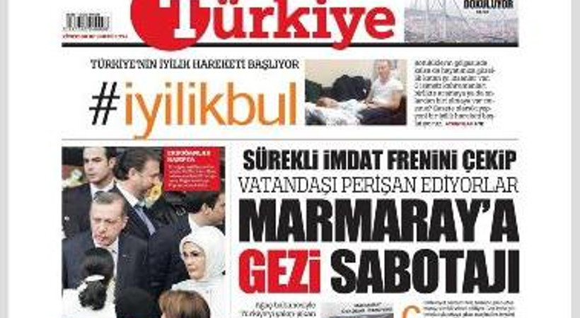 Türkiye gazetesine kendi yazarından 'Gezi' eleştirisi!