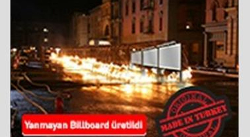 Yanmayan billboard üretildi