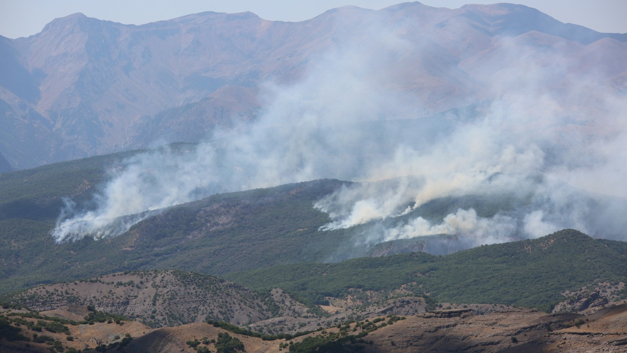 Tunceli'deki orman yangınları sürüyor, Twitter'da gündem oldu