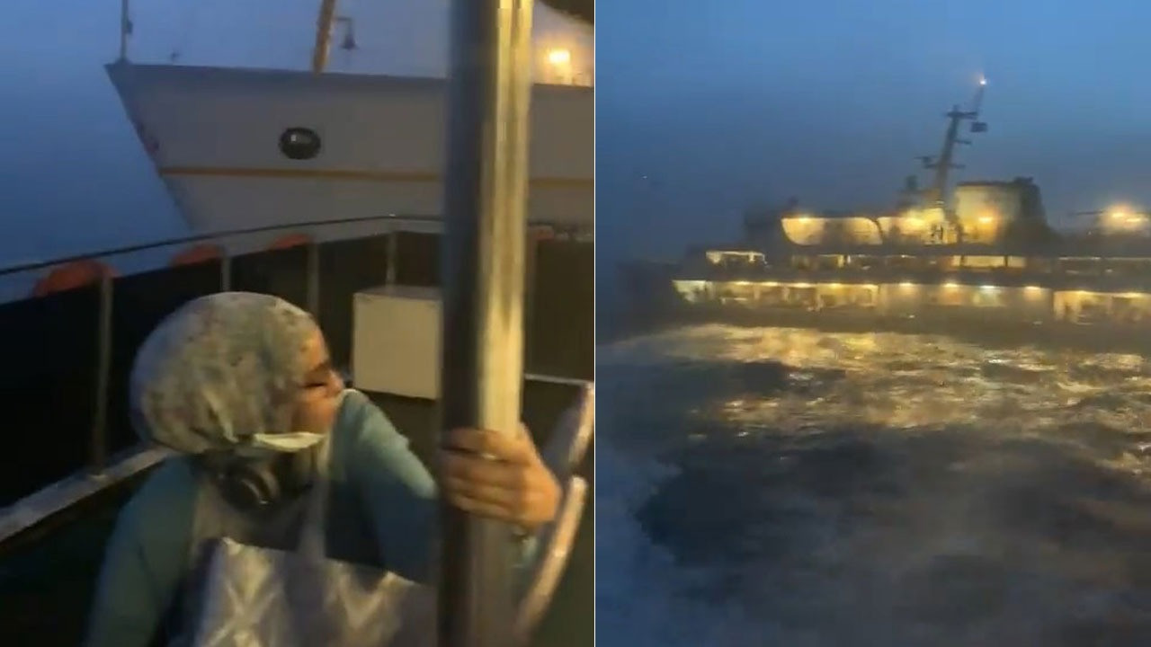 Kadıköy-Ortaköy seferini yapan yolcu teknesinde tehlikeli anlar... Yoğun sis nedeniyle gemi ile tekne neredeyse çarpışacaktı