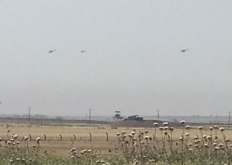 Suriye hattında yoğun helikopter hareketliliği! Nusaybin'den görüntülendi - Resim: 1