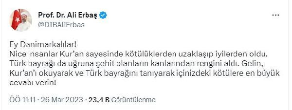 Diyanet İşleri Başkanı Erbaş'tan saldırı sonrası açıklama: Kur'an'ı okuyarak ve Türk bayrağını tanıyarak içinizdeki kötülere en büyük cevabı verin - Resim : 2